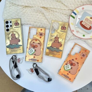 cute capybara cartoon magnetic soft Samsung phone case