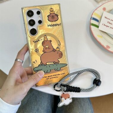 cute capybara cartoon magnetic soft Samsung phone case