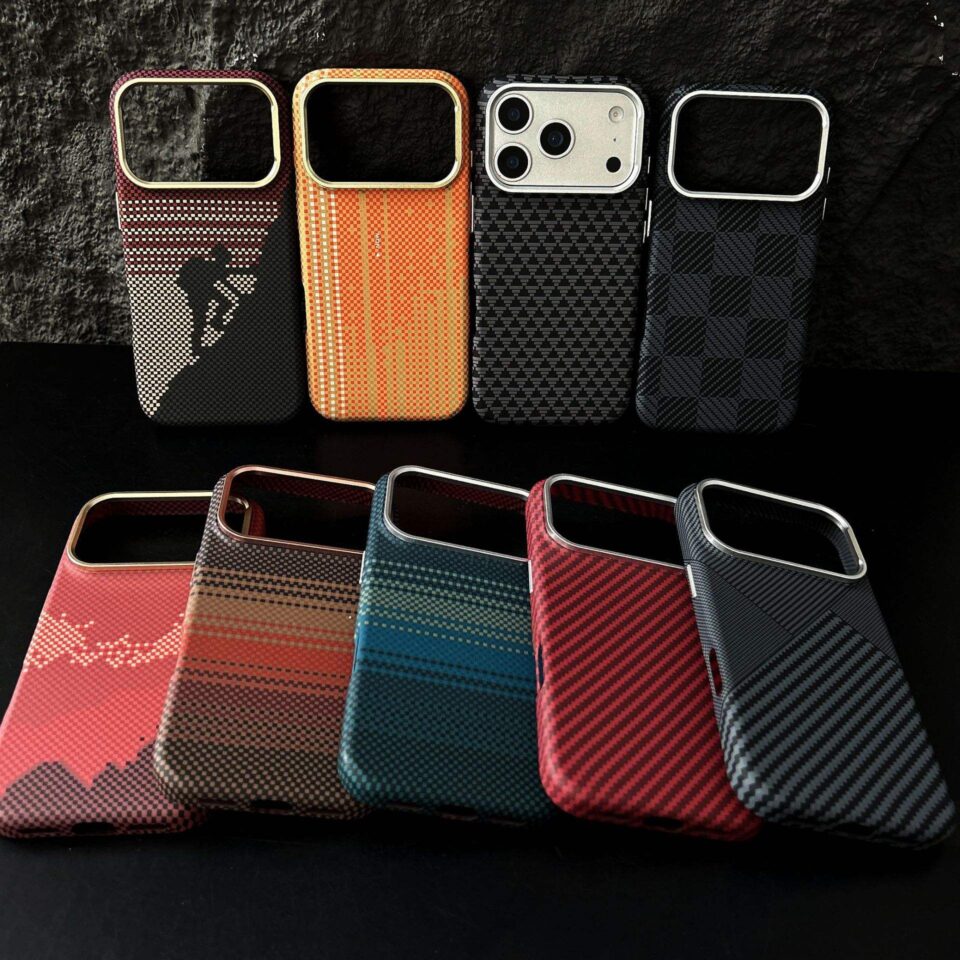 Ultra-thin carbon fiber texture shockproof iPhone 17 case
