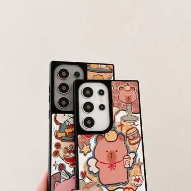 cute cartoon animal full cover Samsung phone case