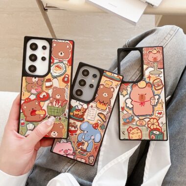 cute cartoon animal full cover Samsung phone case