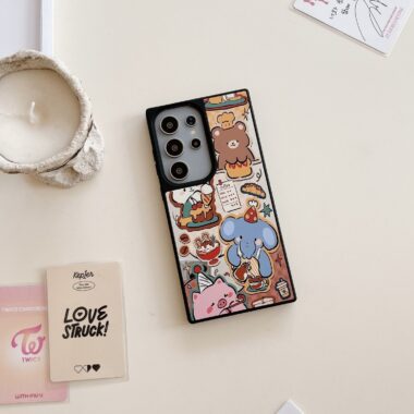 cute cartoon animal full cover Samsung phone case