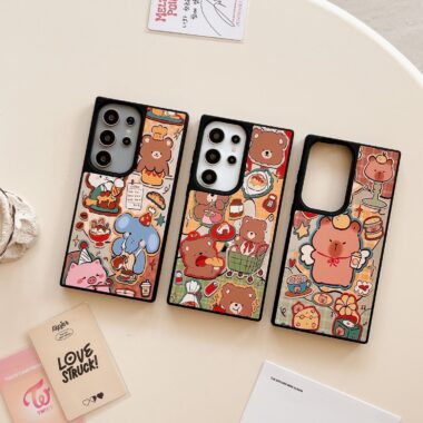 cute cartoon animal full cover Samsung phone case