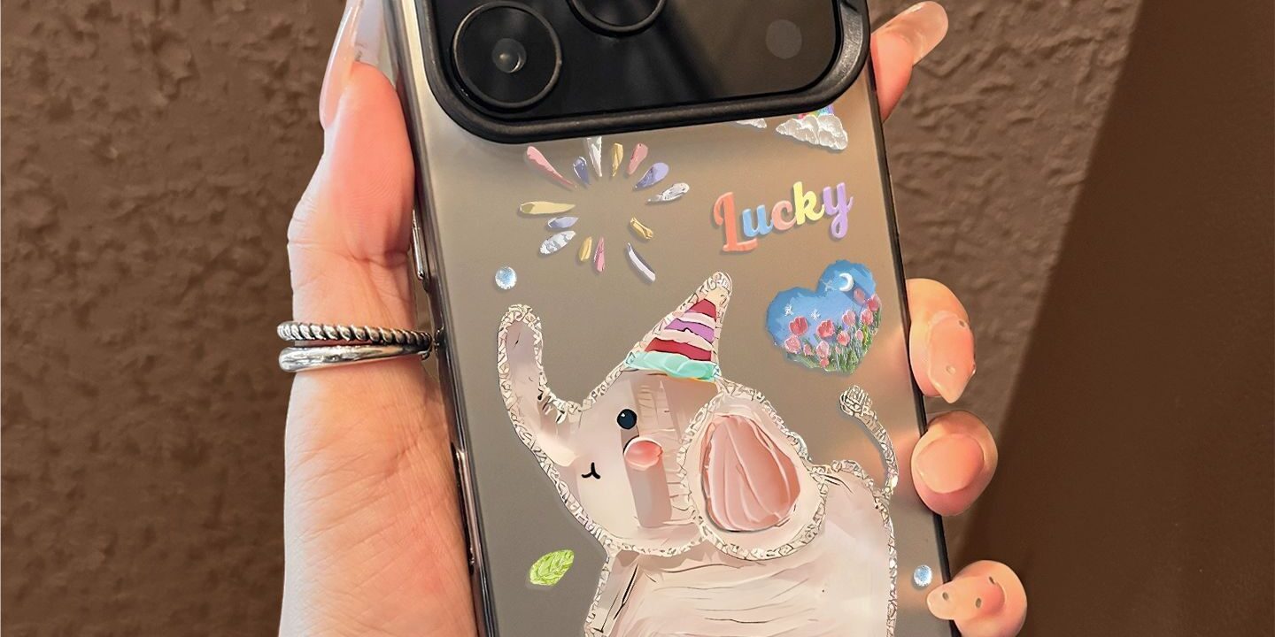 Cartoon little animals color silver hard iPhone 17 case