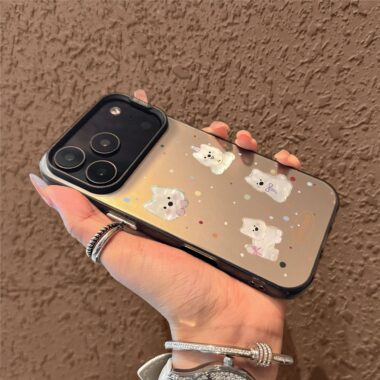 Cartoon little animals color silver hard iPhone 17 case