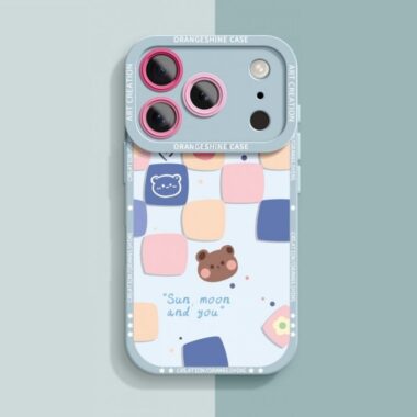 Cartoon bear TPU shockproof full cover iPhone 17 case