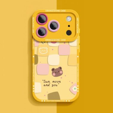 Cartoon bear TPU shockproof full cover iPhone 17 case