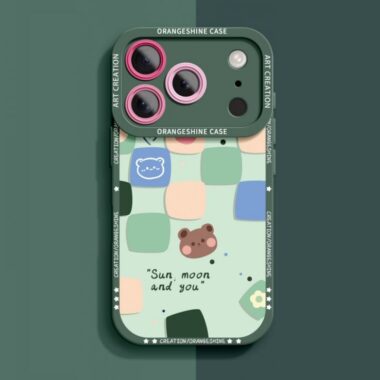 Cartoon bear TPU shockproof full cover iPhone 17 case