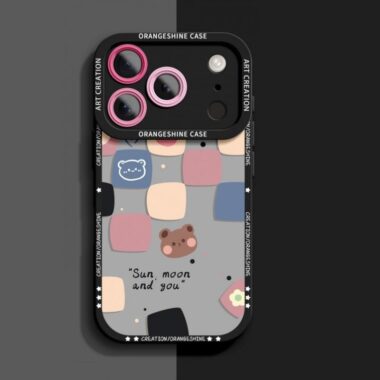 Cartoon bear TPU shockproof full cover iPhone 17 case