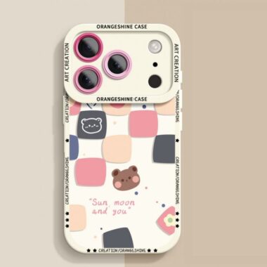Cartoon bear TPU shockproof full cover iPhone 17 case