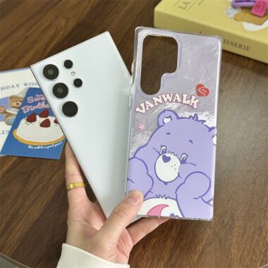 cute cartoon bear full cover shockproof Samsung phone case