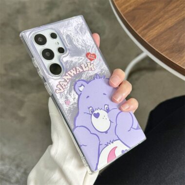 cute cartoon bear full cover shockproof Samsung phone case