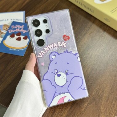 cute cartoon bear full cover shockproof Samsung phone case