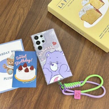 cute cartoon bear full cover shockproof Samsung phone case