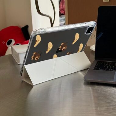 Cartoon bread puppy Y-fold tri-fold shockproof iPad case