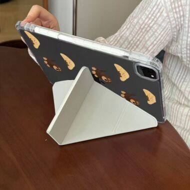 Cartoon bread puppy Y-fold tri-fold shockproof iPad case