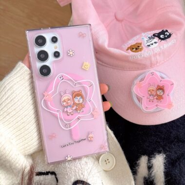 Cartoon cry baby star stand shockproof Samsung phone case