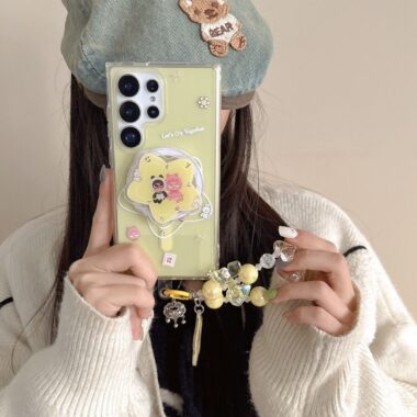Cartoon cry baby star stand shockproof Samsung phone case