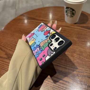 Funny cartoon dog magnetic clear shockproof Samsung phone case
