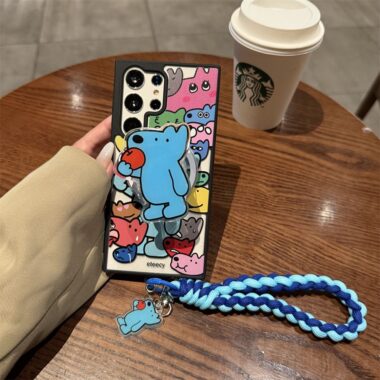 Funny cartoon dog magnetic clear shockproof Samsung phone case
