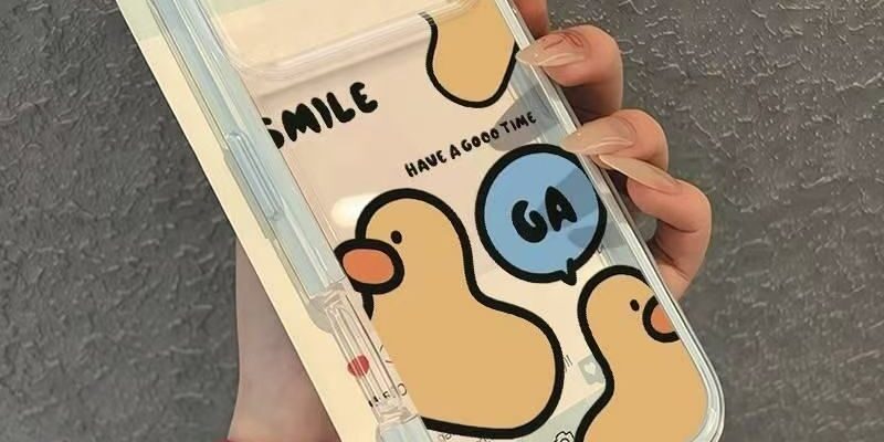 Cute cartoon duck clear shockproof iPhone 17 soft case