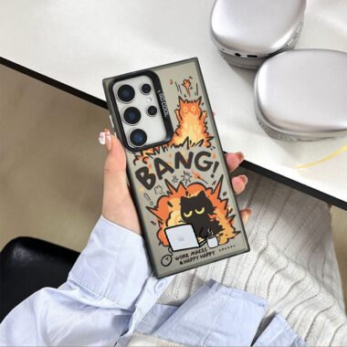 Exploding cat shockproof Samsung S25 Ultra hard case