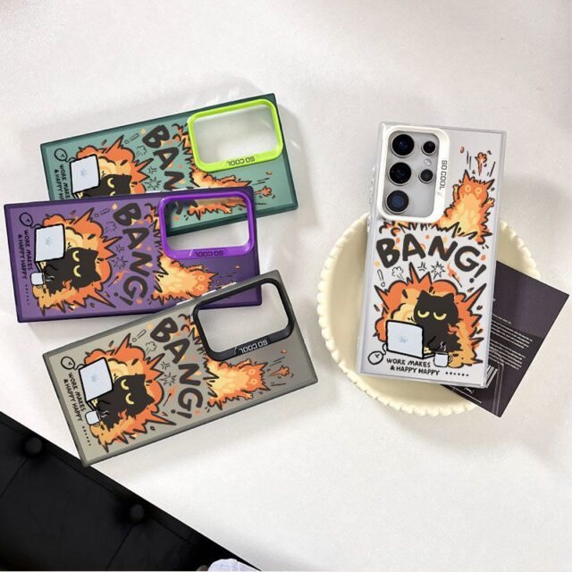 Exploding cat shockproof Samsung S25 Ultra hard case