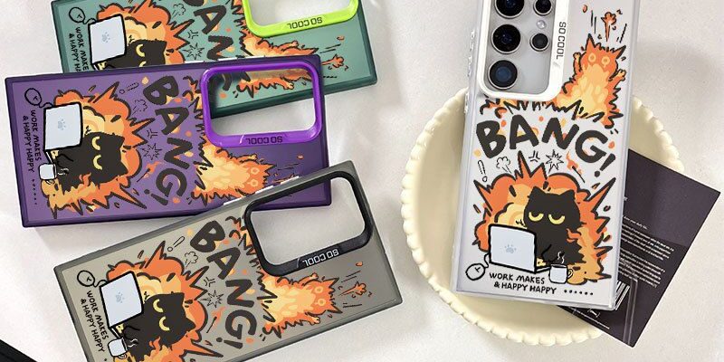 Exploding cat shockproof Samsung S25 Ultra hard case