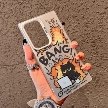 Exploding cat shockproof Samsung S25 Ultra hard case