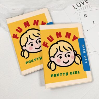 Cartoon girl and boy book style shockproof iPad case