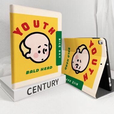 Cartoon girl and boy book style shockproof iPad case