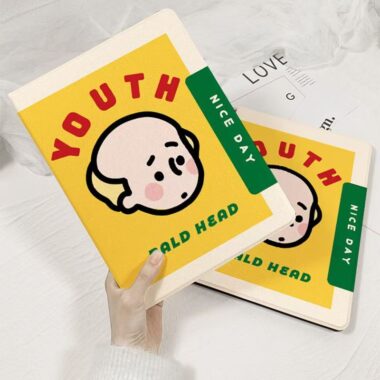 Cartoon girl and boy book style shockproof iPad case