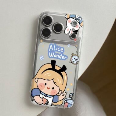 Cute cartoon girl soft clear shockproof iPhone 17 case