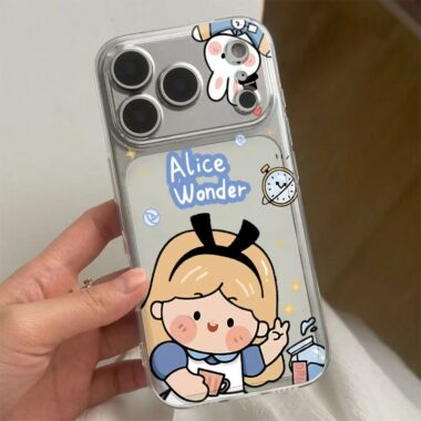 Cute cartoon girl soft clear shockproof iPhone 17 case