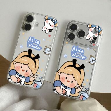 Cute cartoon girl soft clear shockproof iPhone 17 case