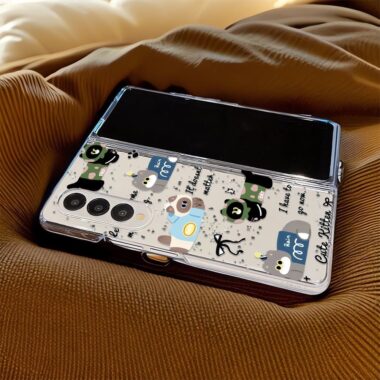 Ink splash cat hard shockproof Samsung Fold case