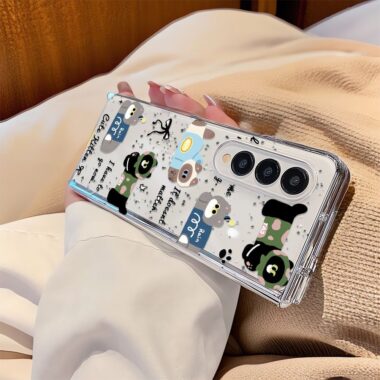 Ink splash cat hard shockproof Samsung Fold case