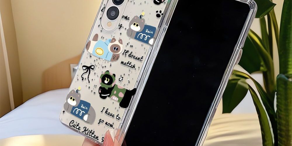 Ink splash cat hard shockproof Samsung Fold case