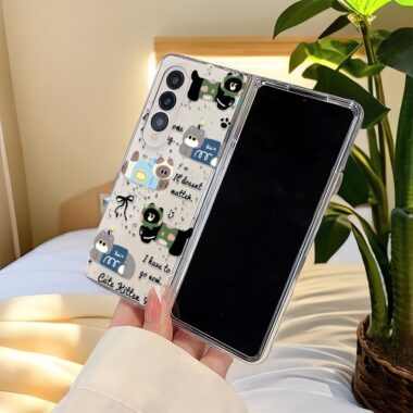 Ink splash cat hard shockproof Samsung Fold case