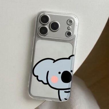 Cute koala and puppy soft clear shockproof iPhone 17 case
