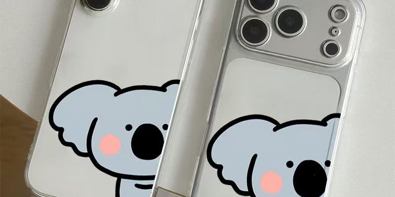 Cute koala and puppy soft clear shockproof iPhone 17 case