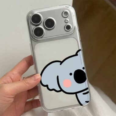 Cute koala and puppy soft clear shockproof iPhone 17 case