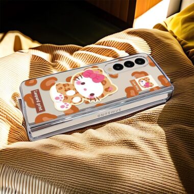 Leopard Hello Kitty hard shockproof Samsung Fold case