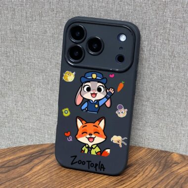 Cute Nick and Judy cartoon shockproof iPhone 17 case