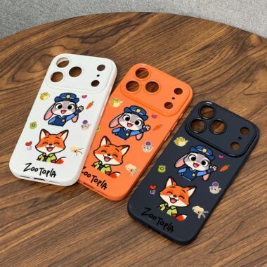 Cute Nick and Judy cartoon shockproof iPhone 17 case