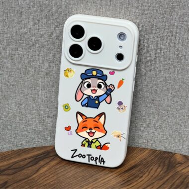 Cute Nick and Judy cartoon shockproof iPhone 17 case