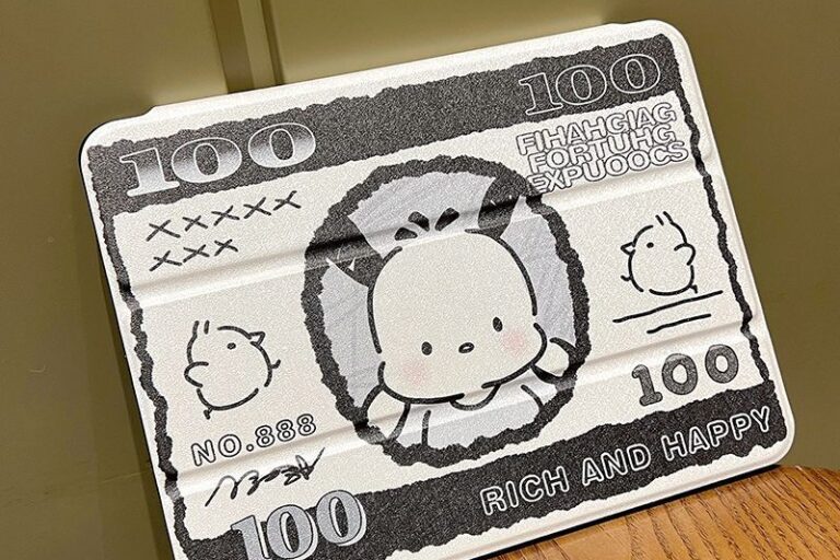 Cute money Pochacco rotating shockproof iPad case