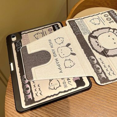Cute money Pochacco rotating shockproof iPad case