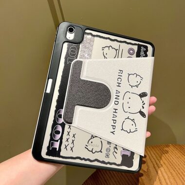 Cute money Pochacco rotating shockproof iPad case