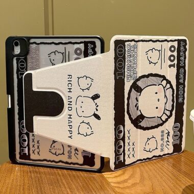 Cute money Pochacco rotating shockproof iPad case